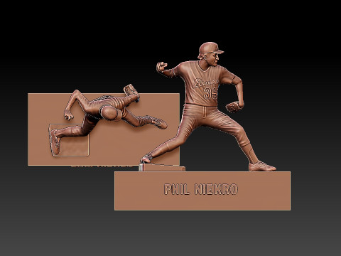 Phil Niekro - American baseball player - MLB 3D Print Model