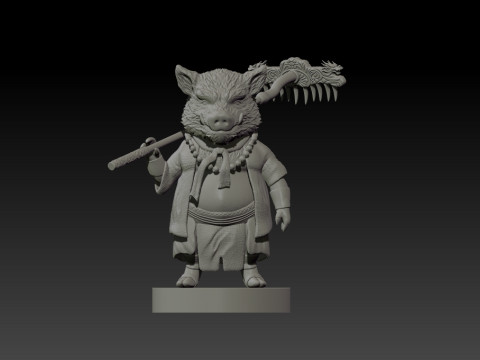 Black Myth Wukong - Zhu Bajie Boss - CHINESE GAME Modelo de Impressão 3D