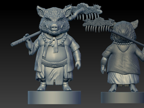 Black Myth Wukong - Zhu Bajie Boss - CHINESE GAME Modelo de Impressão 3D