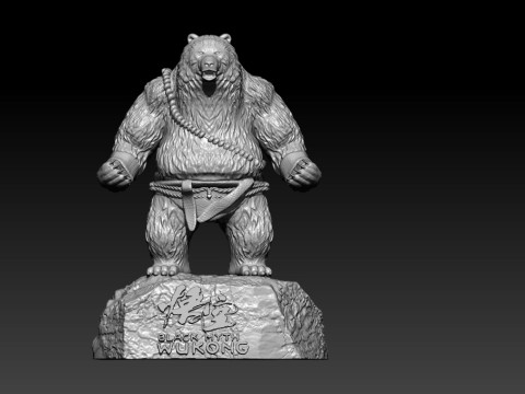 Black Myth Wukong - Black Bear Guai boss - 3d Print Modello di stampa 3D
