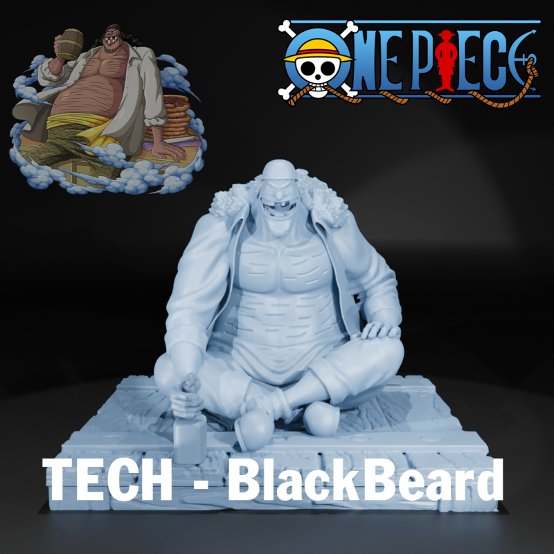 Marshall D Teach- BlackBeard - ONE PIECE - 3D PRINT 3D 프린트 모델 .c4d .max .obj .3ds .fbx .stl .blend 