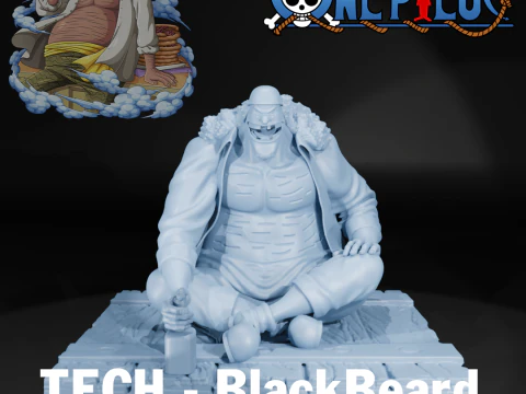 マーシャル D ティーチ - 黒ひげ - ワンピース - 3D プリント 3Dプリントモデル
