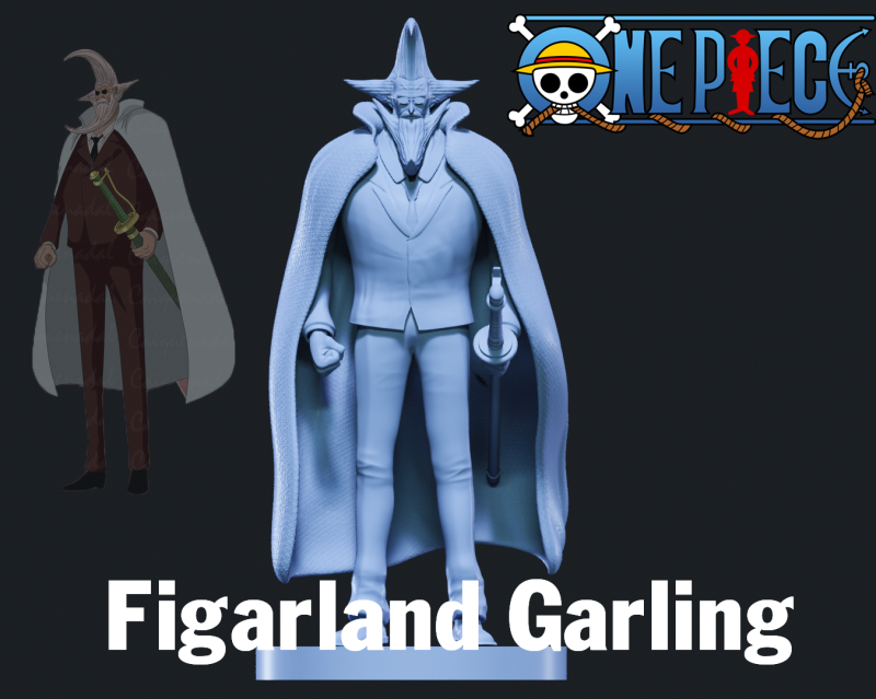 Figarland Garling - Five elder - ONE PIECE - 3D PRINT 3D Baskı Modeli .c4d .max .obj .3ds .fbx .stl .blend 