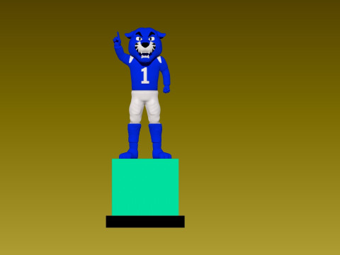 NCAA - Georgia State Panthers football mascot statue Model Cetak 3D