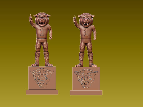 NCAA - Georgia State Panthers football mascot statue Model Cetak 3D