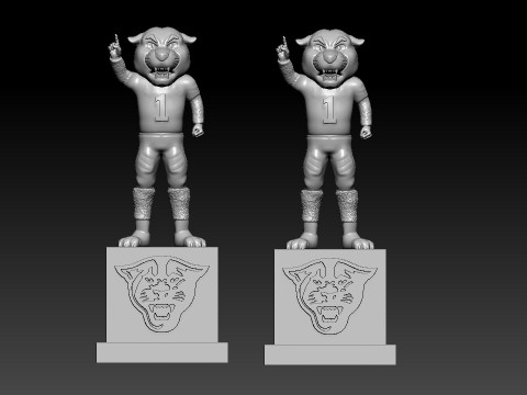 NCAA - Georgia State Panthers football mascot statue Model Cetak 3D