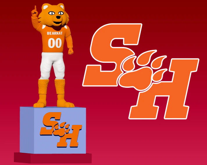 NCAA - Sam Houston Bearkats football mascot statue 3D Print Model .c4d .max .obj .3ds .fbx .stl .blend 