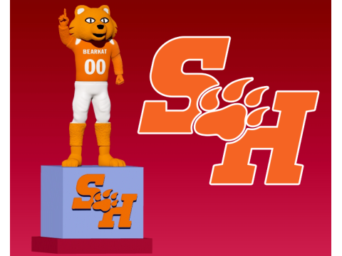 NCAA - Sam Houston Bearkats football mascot statue 3D Принт Модель