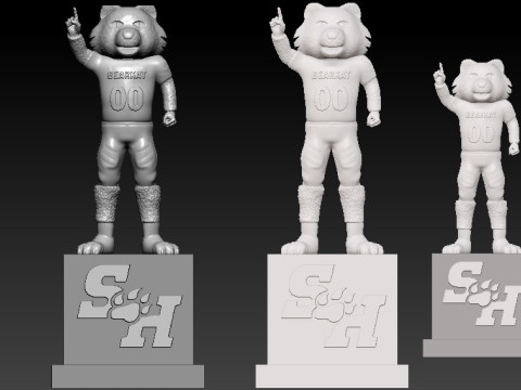 NCAA - Sam Houston Bearkats football mascot statue 3Dプリントモデル