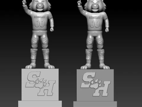 NCAA - Sam Houston Bearkats football mascot statue 3D Print Model