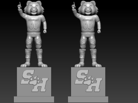 NCAA - Sam Houston Bearkats football mascot statue 3Dプリントモデル