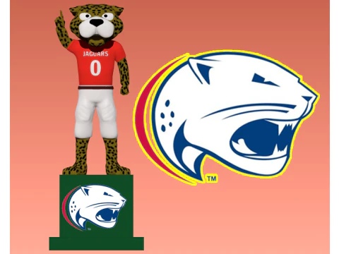 NCAA — Статуя талисмана Ягуаров Южной Алабамы — 3D-печать 3D Принт Модель