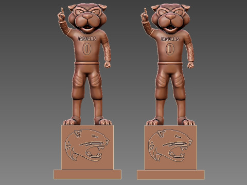 NCAA - South Alabama Jaguars mascot statue - 3d Print 3D Print Model