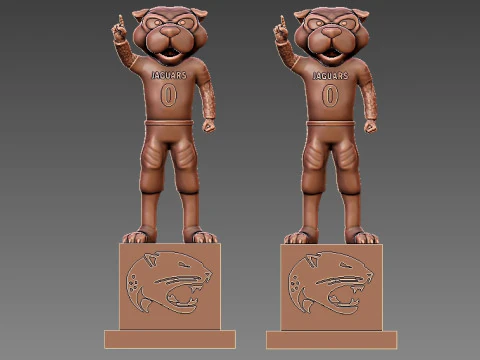 NCAA - South Alabama Jaguars mascot statue - 3d Print 3D Print Model