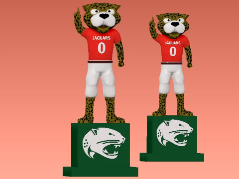 NCAA - South Alabama Jaguars mascot statue - 3d Print 3D Print Model
