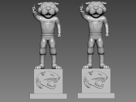 NCAA - South Alabama Jaguars mascot statue - 3d Print 3D Print Model
