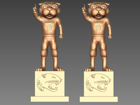 NCAA - South Alabama Jaguars mascot statue - 3d Print 3D Print Model