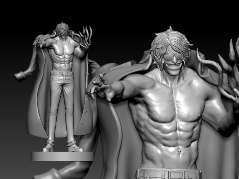 Ryokugyu Admiral- ONE PIECE - 3D PRINT - SPLIT PART Model Cetak 3D