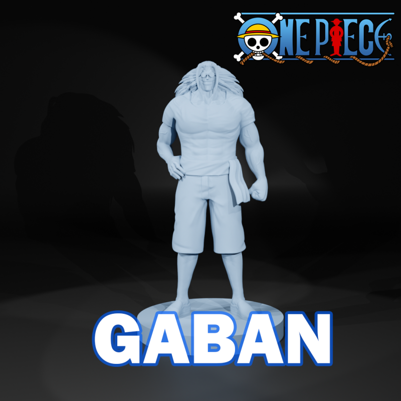 Scopper Gaban - Roger Pirates team - ONE PIECE Modello di stampa 3D .c4d .max .obj .3ds .fbx .stl .blend 
