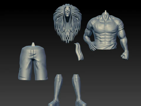 Scopper Gaban - Roger Pirates team - ONE PIECE 3D Print Model
