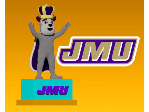 NCAA - Est&aacute;tua do mascote de James Madison Dukes - Impress&atilde;o 3D Modelo de Impressão 3D