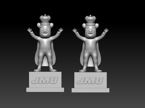 NCAA - James Madison Dukes mascot statue - 3d Print 3D Принт Модель
