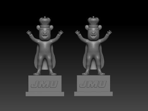 NCAA - James Madison Dukes mascot statue - 3d Print 3D Принт Модель
