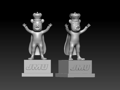 NCAA - James Madison Dukes mascot statue - 3d Print 3D Принт Модель