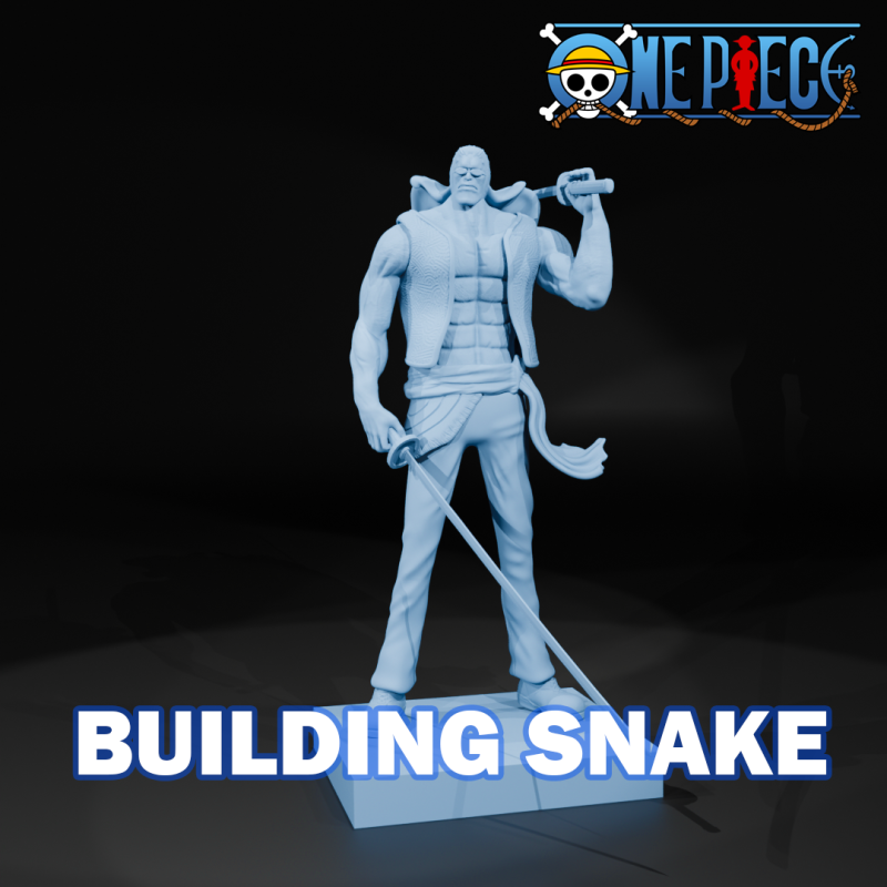 BUILDING SNAKE - TEAM SHANK - ONE PIECE Modelo de impresión 3D .c4d .max .obj .3ds .fbx .stl .blend 