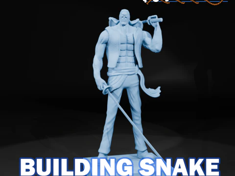 BUILDING SNAKE - TEAM SHANK - ONE PIECE 3D Print Model