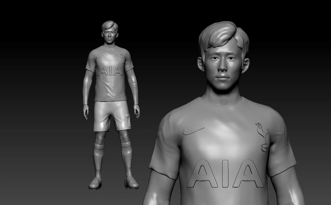Son heung min - PLAYER FOOTBALL - 3D PRINT 3D Print Model .c4d .max .obj .3ds .fbx .stl .blend 