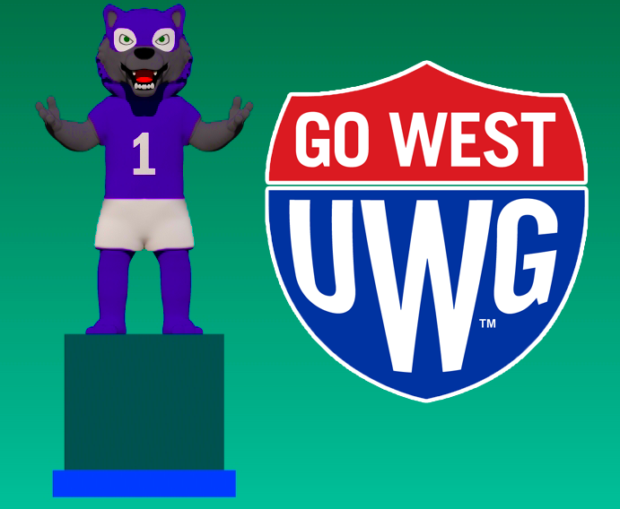 NCAA - university of west georgia mascot statue - 3d print 3D 프린트 모델 .c4d .max .obj .3ds .fbx .stl .blend