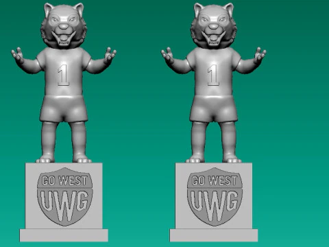NCAA - university of west georgia mascot statue - 3d print 3D Print Model