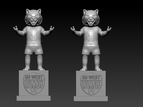 NCAA - university of west georgia mascot statue - 3d print 3D 프린트 모델