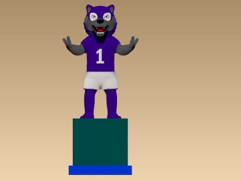 NCAA - university of west georgia mascot statue - 3d print 3D 프린트 모델