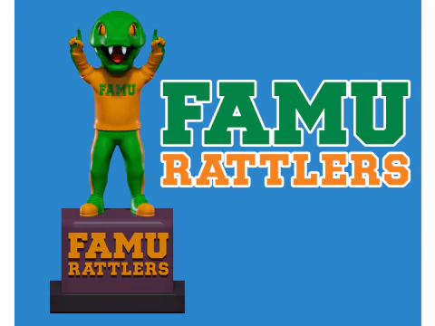 NCAA &ndash; Florida AM Rattlers Football-Maskottchen-Statue &ndash; 3D-Druck 3D Druckmodell