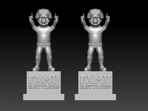 NCAA - フロリダ AM ラトラーズ フットボール マスコット像 - 3D プリント 3Dプリントモデル
