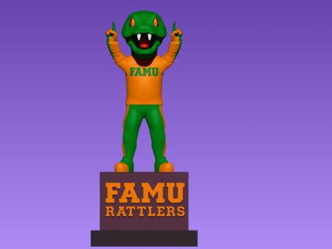 NCAA - Florida AM Rattlers football mascot statue - 3d Print 3Dプリントモデル