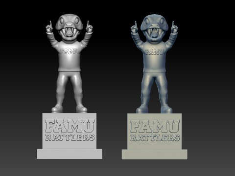NCAA - Florida AM Rattlers football mascot statue - 3d Print 3Dプリントモデル