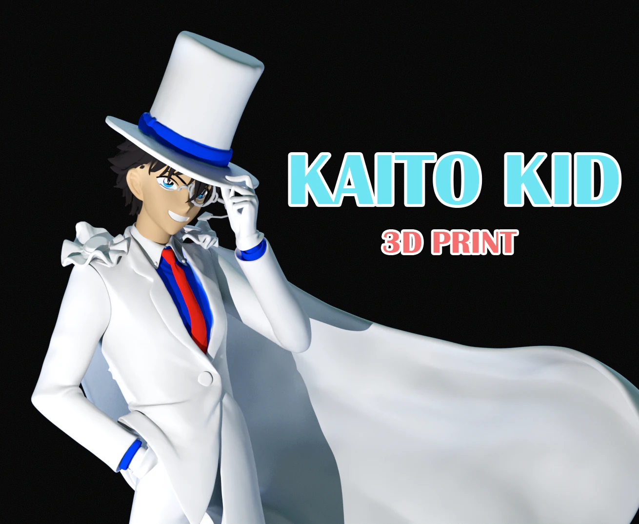 KAITO KID - MAGIC KAITO - 3D PRINT 3D Print Model .c4d .max .obj .3ds .fbx .stl .blend