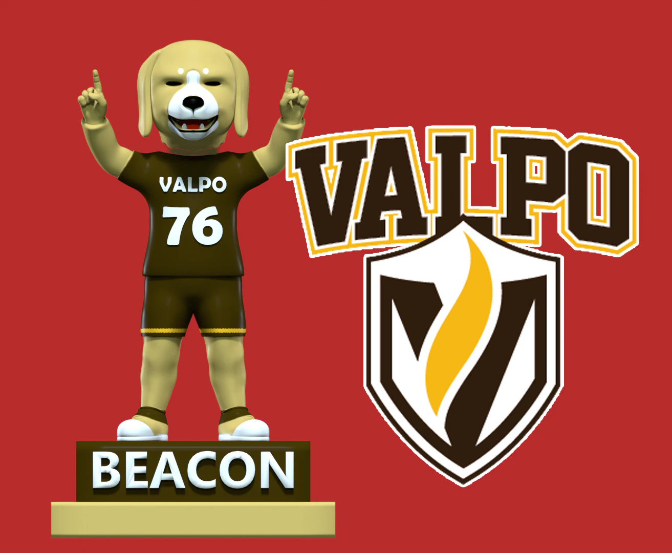 NCAA - Beacon mascot - Valparaiso University - 3d print 3D Print Model .c4d .max .obj .3ds .fbx .stl .blend 
