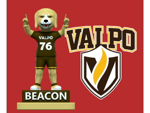 NCAA - Beacon mascot - Valparaiso University - 3d print 3D 打印模型