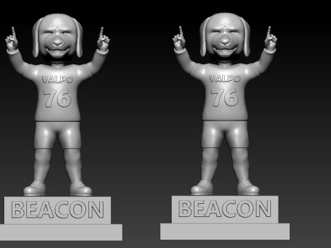 NCAA - Beacon mascot - Valparaiso University - 3d print 3Dプリントモデル