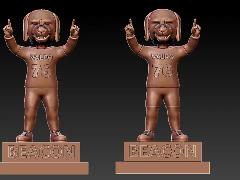 NCAA - Beacon mascot - Valparaiso University - 3d print 3D Print Model