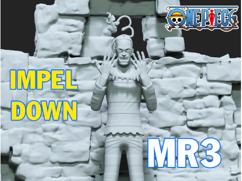 MR 3 Fanart &ndash; Impel Down Arc &ndash; EINTEILER &ndash; 3D-Druck 3D Druckmodell