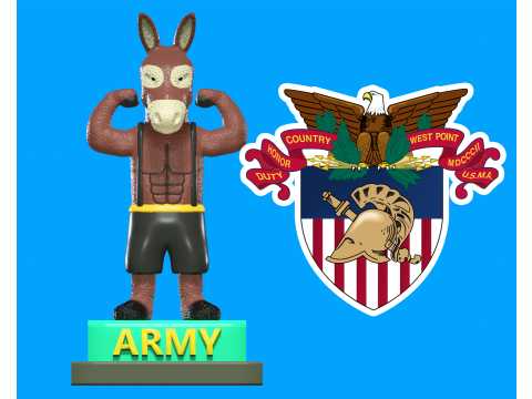 Army Mule - United States Military Academy mascot - 3d print 3D Принт Модель