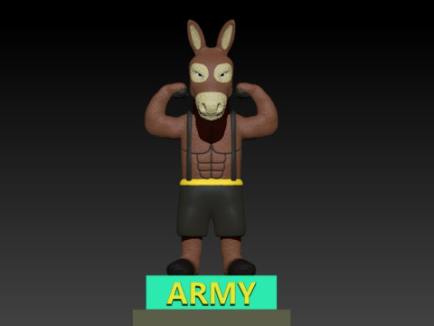 Army Mule - United States Military Academy mascot - 3d print 3Dプリントモデル