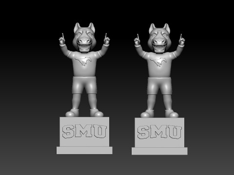 NCAA - Peruna mascot Southern Methodist University - 3d Print 3Dプリントモデル