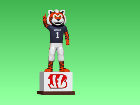 Cincinnati Bengals mascot- WHO DEY - 3D PRINT 3D 프린트 모델