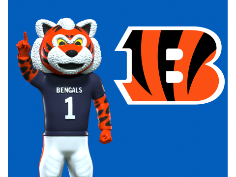Cincinnati Bengals mascot- WHO DEY - 3D PRINT 3D-Druckmodell